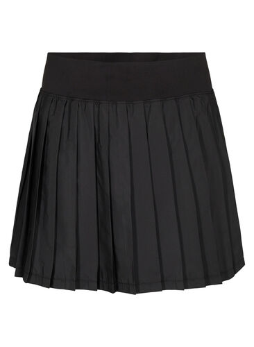 Pleated padel / tennis skirt, Black, Packshot image number 0