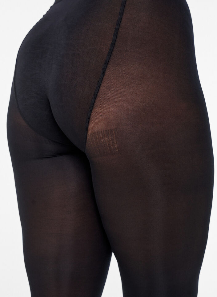 2-pack tights in 60 denier, Black, Packshot image number 2