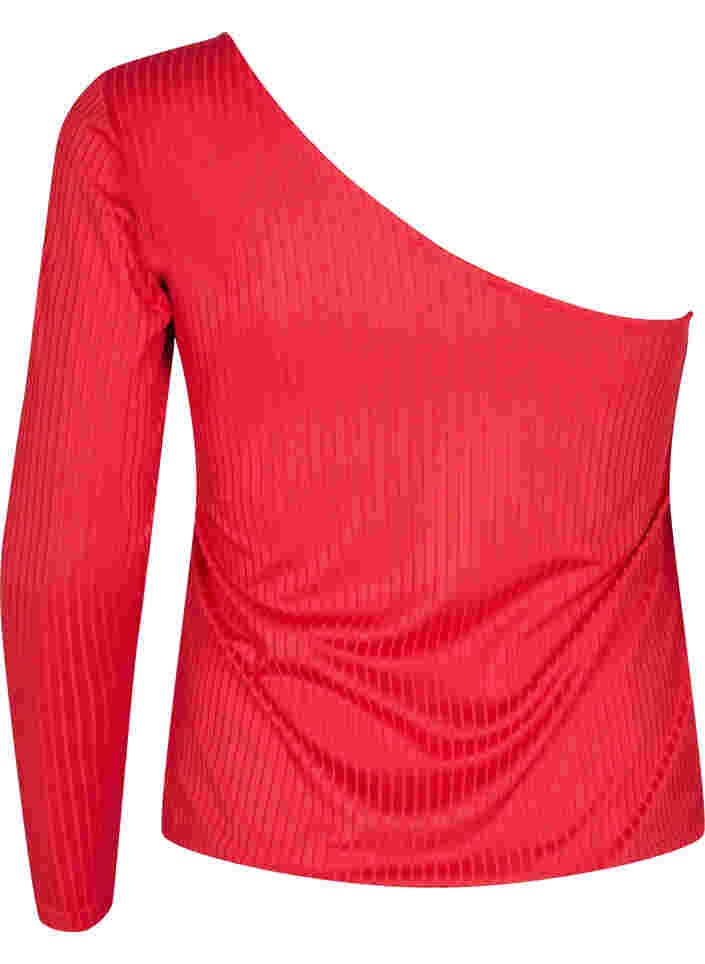 One-shoulder top, Tango Red, Packshot image number 1
