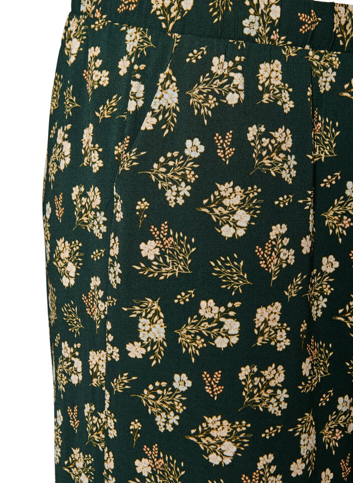 Culotte trousers with print, Black, Packshot image number 2