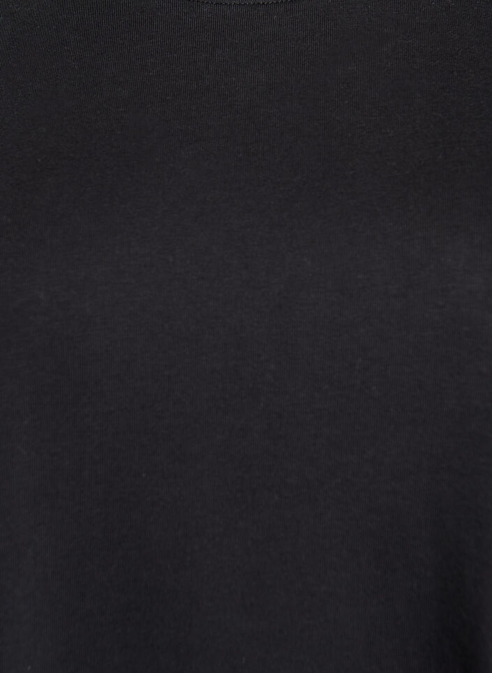 Boxy cotton t-shirt, Black, Packshot image number 2