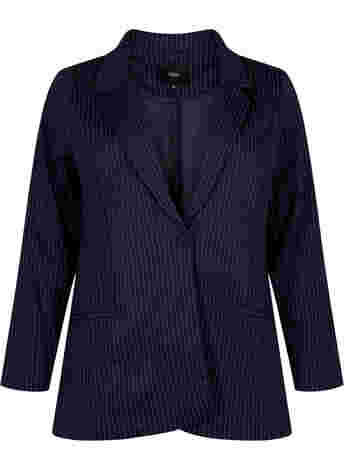 Pinstripe blazer with button closure