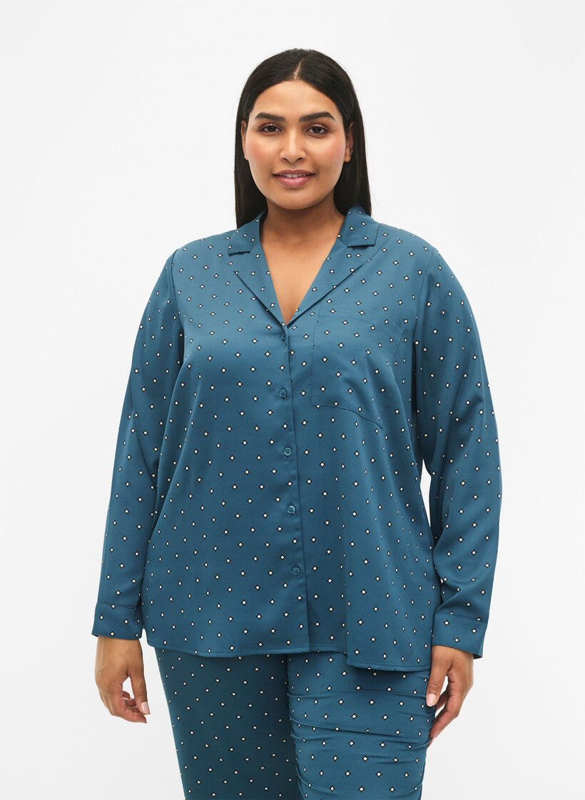 Printed nightshirt, Green, Model image number 0