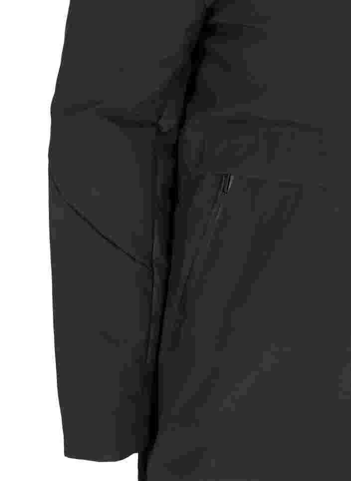 Winter jacket with a drawstring waist, Black, Packshot image number 3