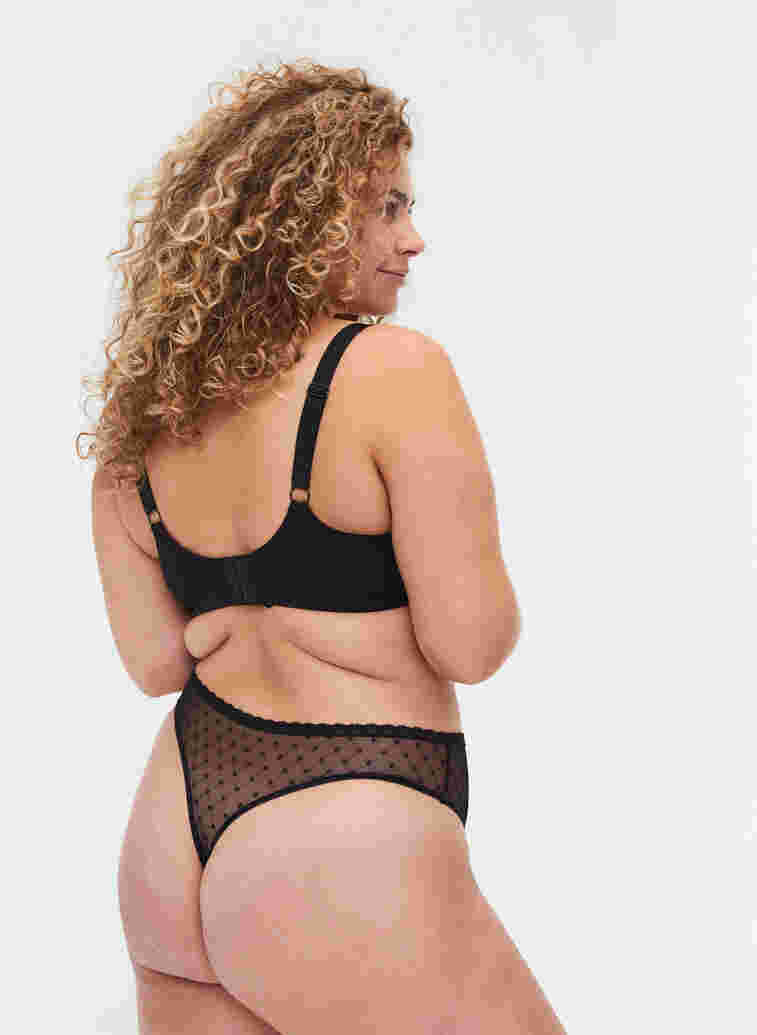 2-pack thong with mesh, Black, Model image number 1