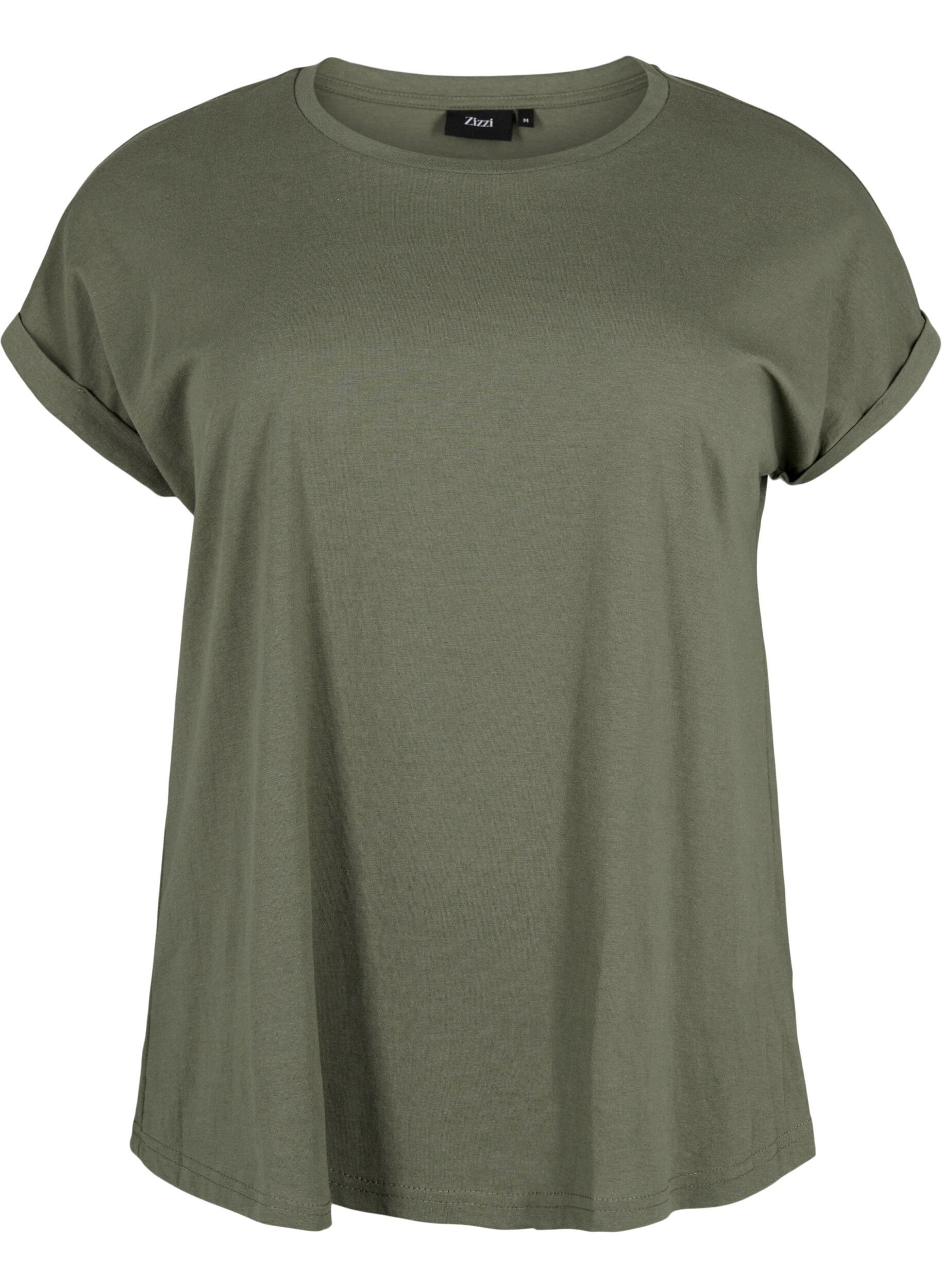 Short sleeved cotton blend t-shirt