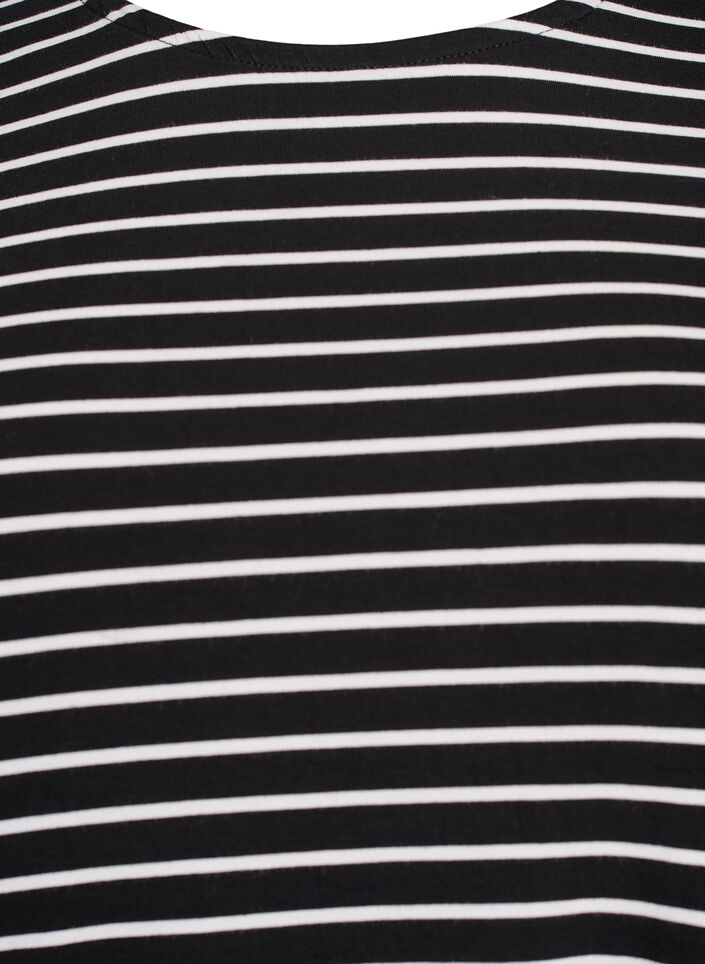 Long-sleeved striped Blouse, Black, Packshot image number 2
