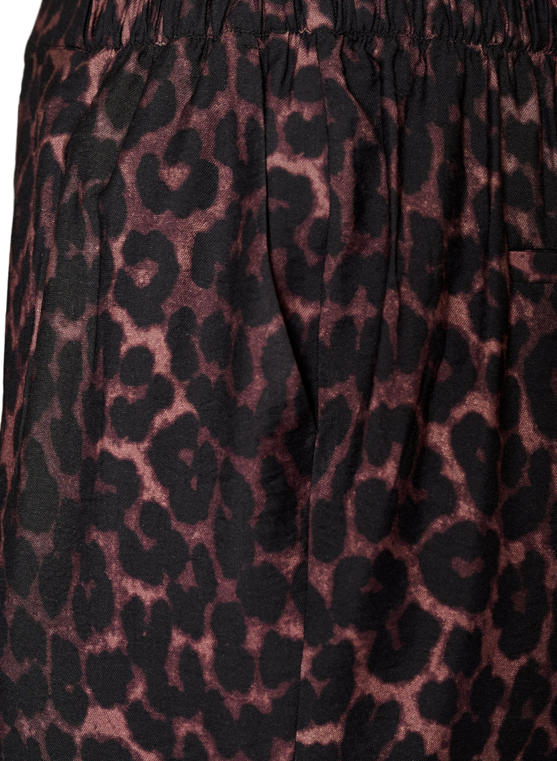 ZizzifashionViscose trousers with an elasticated waist and straight legs, Brown, Packshot image number 2