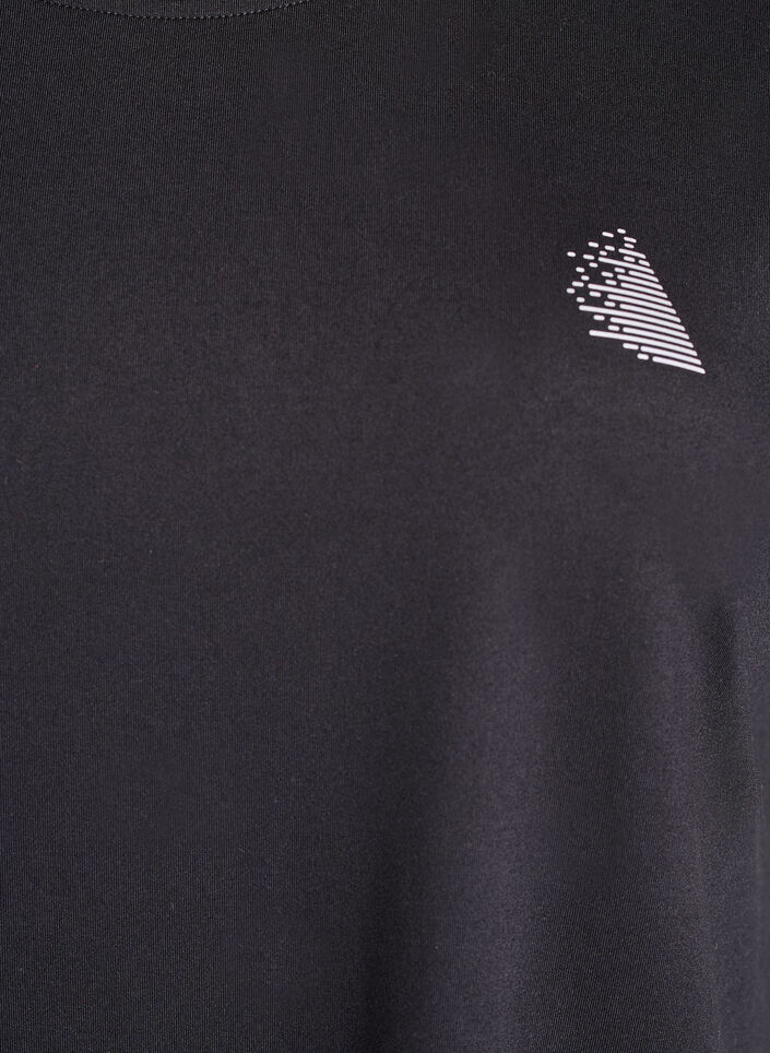 Solid-coloured training T-shirt, Black, Packshot