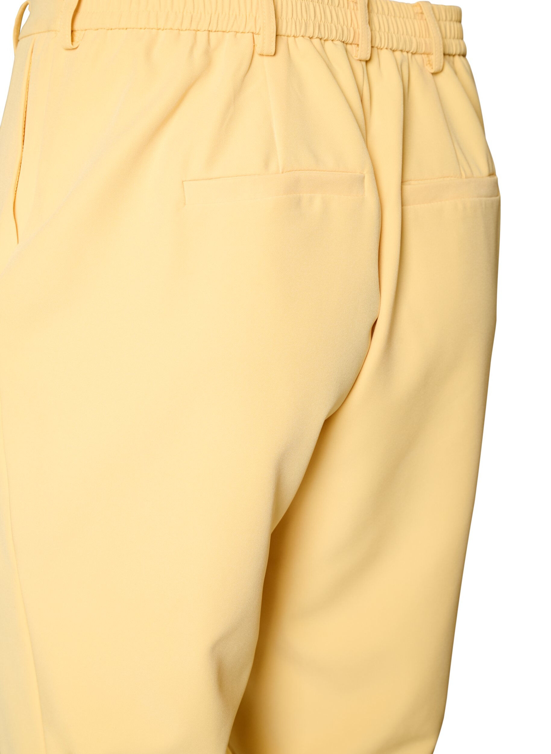 Zizzifashion Trousers with pockets and straight legs, Yellow, Packshot image number 3