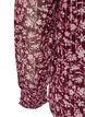 Blouse with floral print and glitter thread, Red, Packshot image number 3
