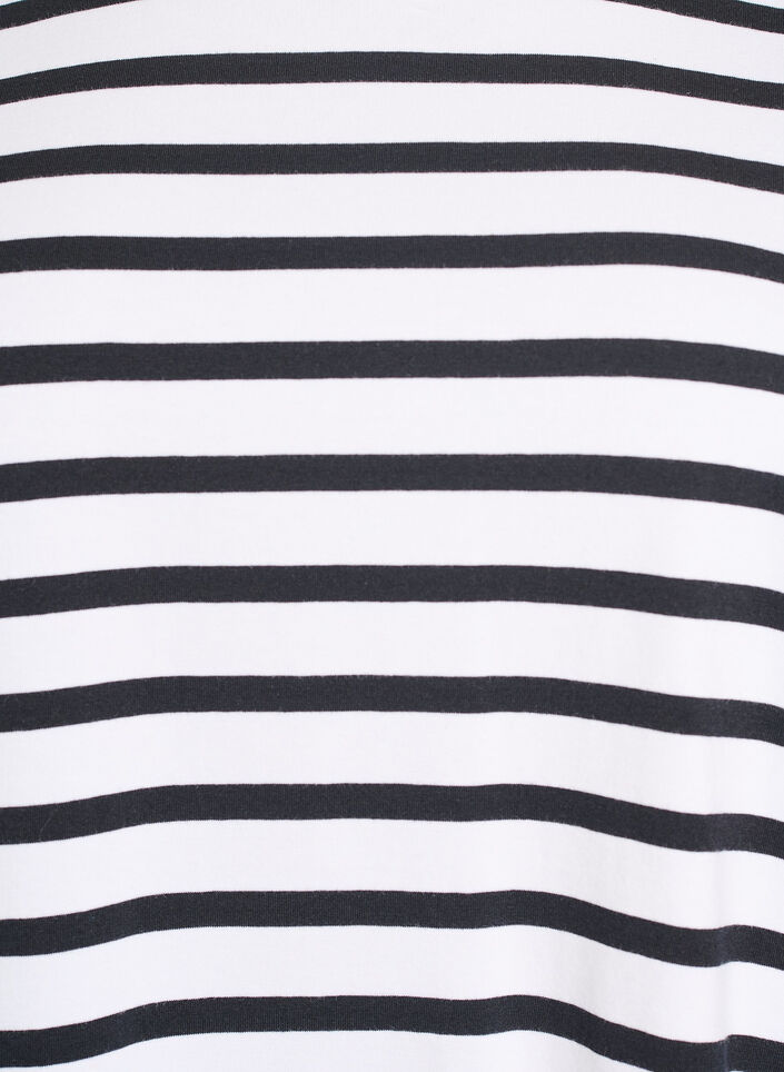 Striped T-shirt in organic cotton, White, Packshot image number 2