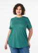 Basic cotton t-shirt with a round neck, Green, Model image number 0