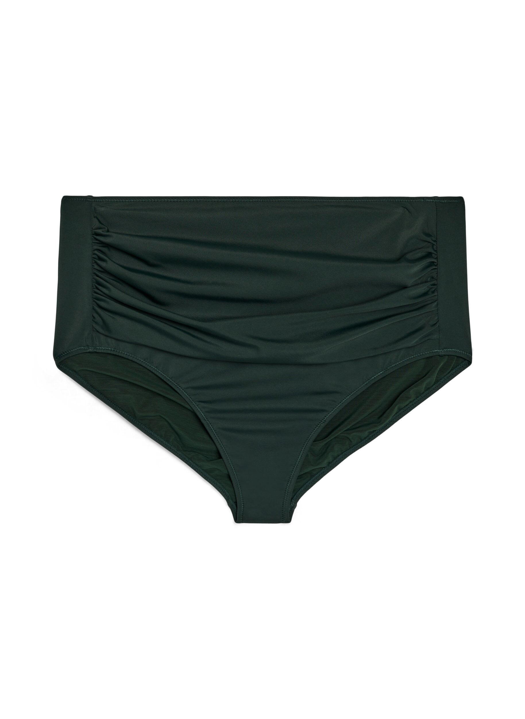 Zizzifashion High-waisted bikini briefs with draping, Green, Packshot image number 0