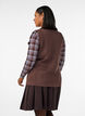 Sleeveless knit vest with decorative buttons, Brown, Model image number 2