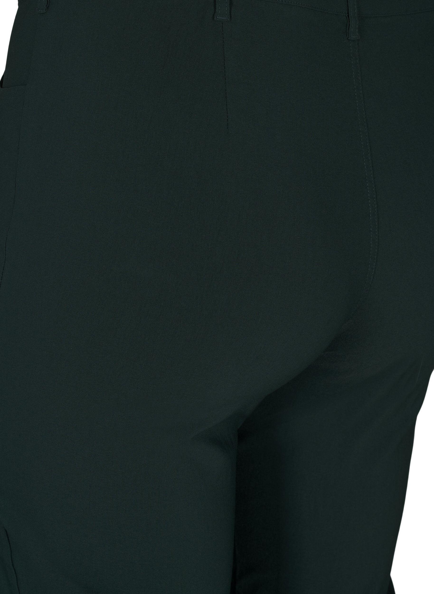 Zizzifashion Classic viscose blend trousers, Green, Packshot image number 3