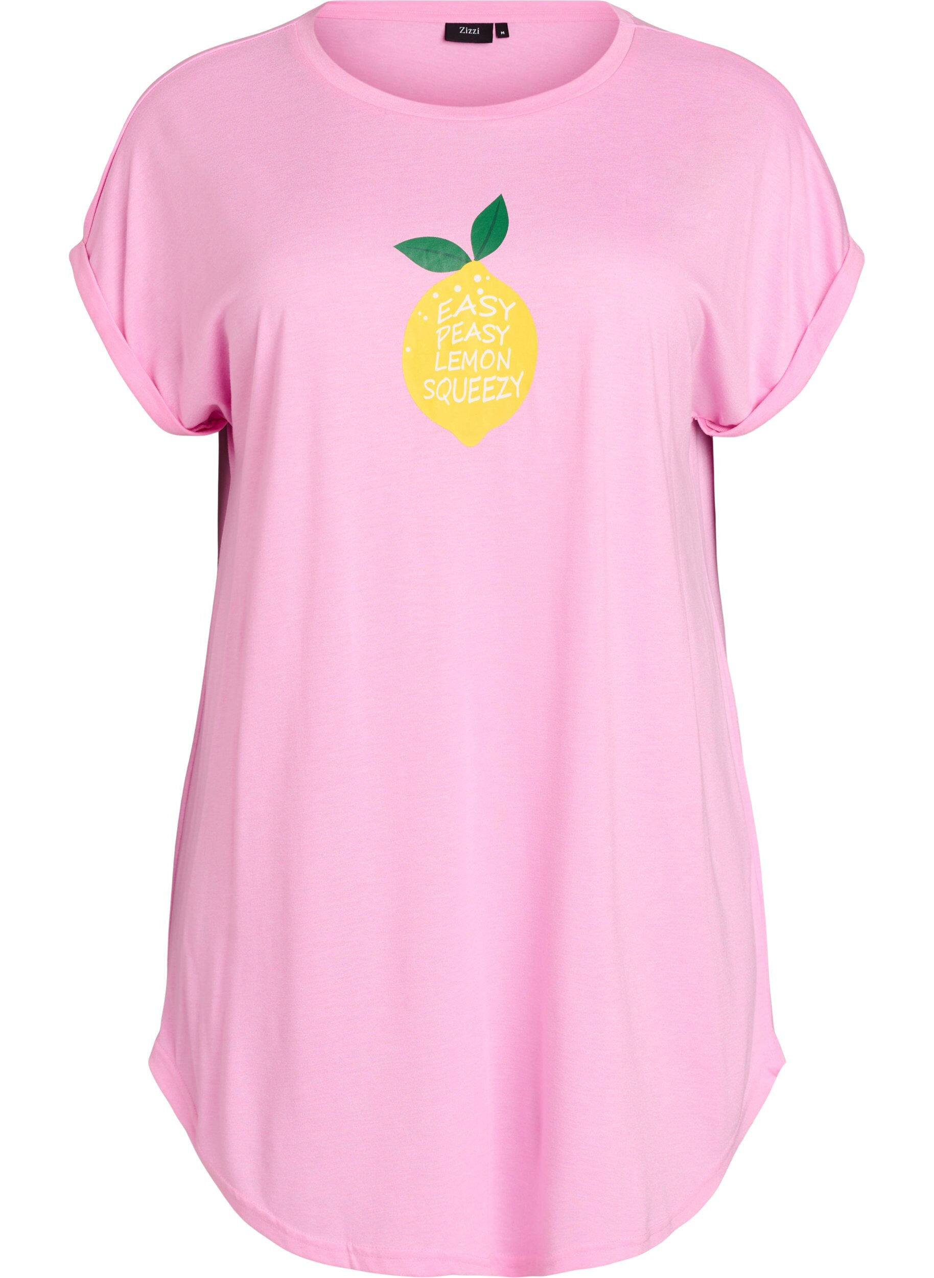 Short sleeve nightgown with text print