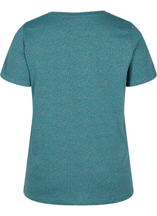 Printed cotton t-shirt, Balsam Green DOT, Packshot image number 1