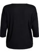 Jersey blouse with 3/4 sleeves, Black, Packshot image number 1