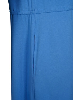 Midi dress in cotton with short sleeves, Marina SOLID, Packshot image number 3