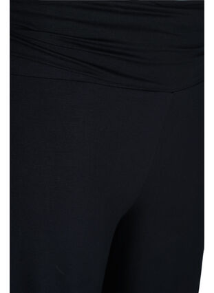 Loose viscose joggers with elastic trim, Black, Packshot image number 2