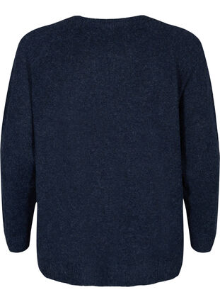Melange knitted top with sequins, Night Sky Mel., Packshot image number 1