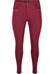 Close-fitting trousers with zipper details, Red, Packshot image number 0
