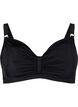 Bikini underwire bra with draping, Black, Packshot image number 0