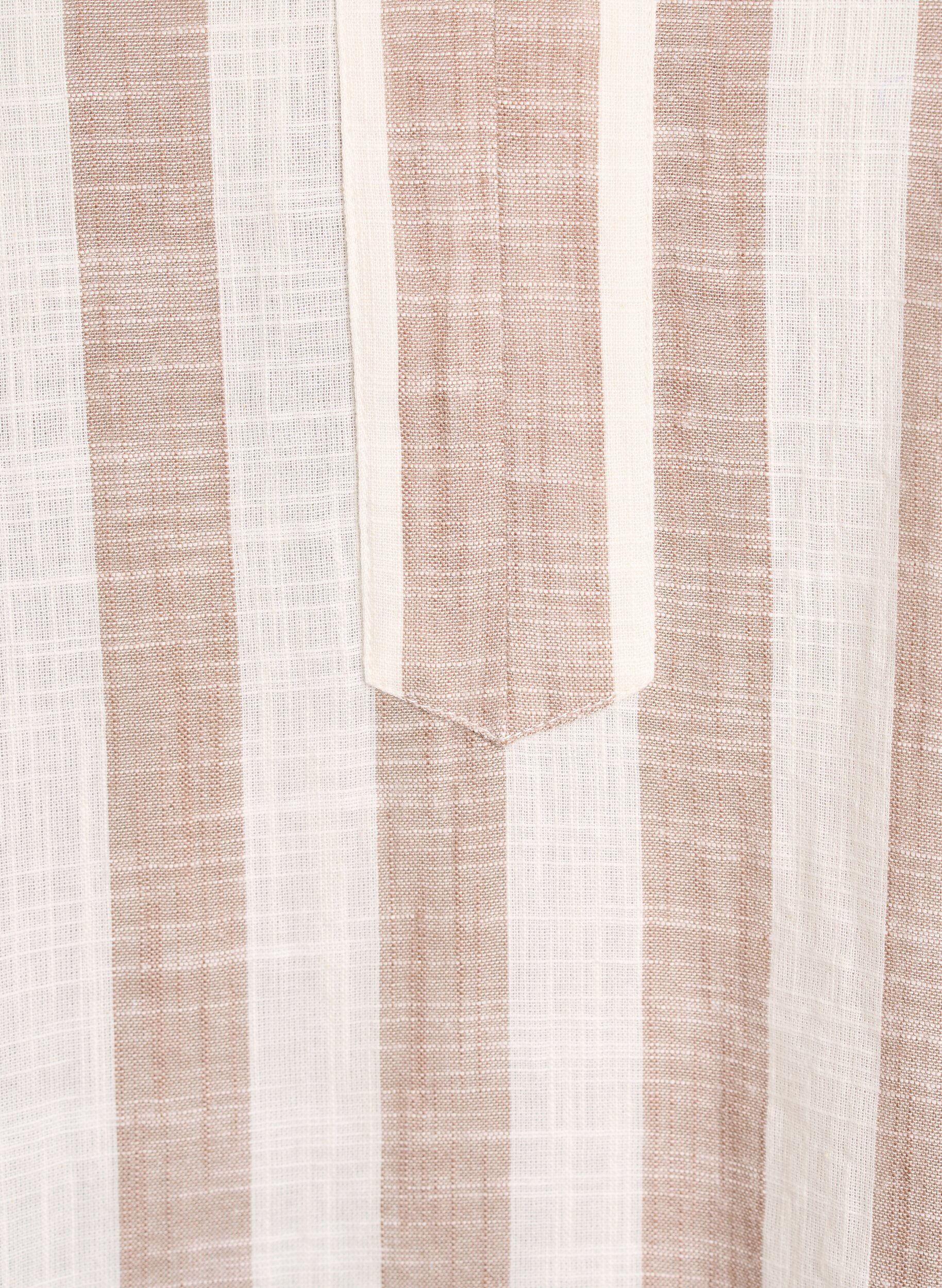 ZizzifashionCotton tunic with a V-neck, Beige, Packshot image number 2