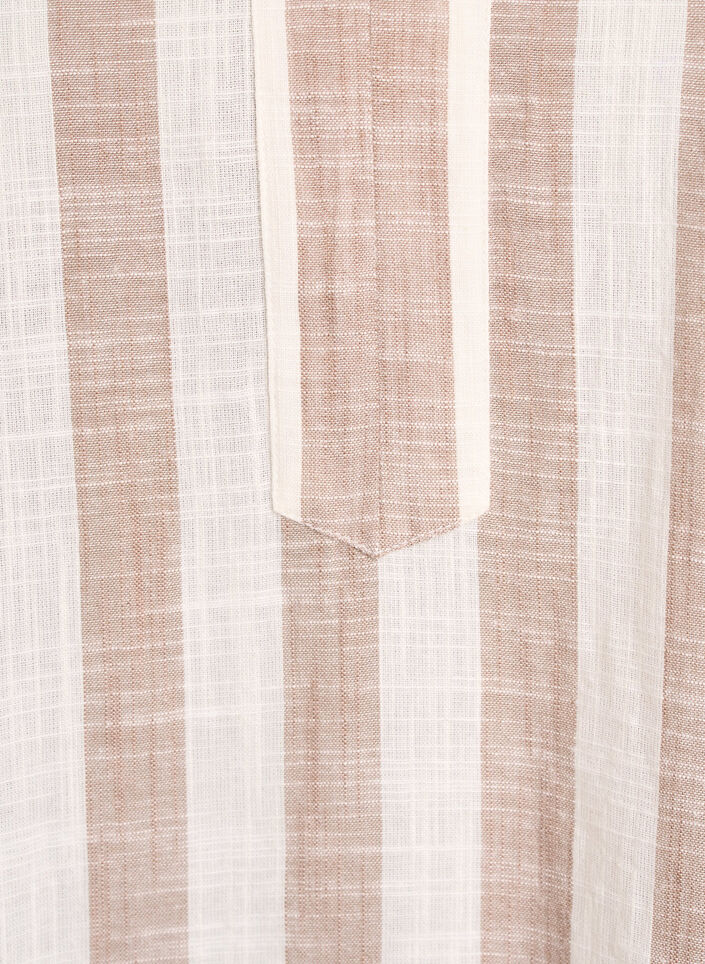 Cotton tunic with a V-neck, Beige, Packshot image number 2