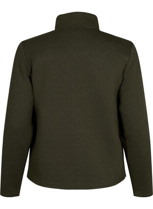 Sporty fleece jacket with pockets, Forest Night, Packshot image number 1