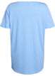 Single colour oversized t-shirt with v-neck, Light Blue, Packshot image number 1