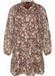 Chiffon dress with floral print and ruffle layers, Brown, Packshot image number 0