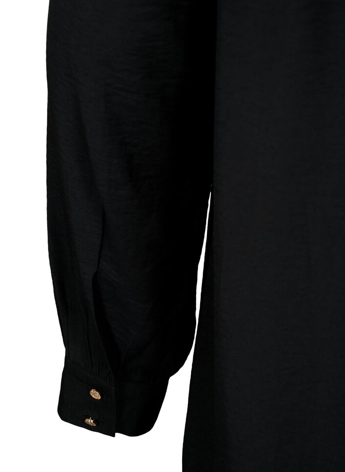 Short dress with ruffle collar, Black, Packshot image number 3