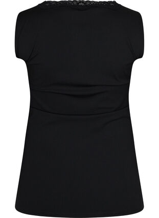 Light shapewear top with lace, Black, Packshot image number 1