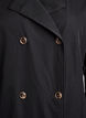 Short trench coat with pockets, Black, Packshot image number 2