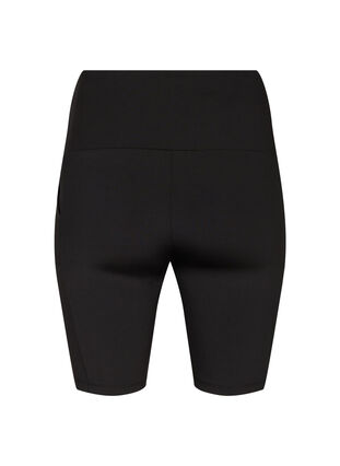 Tight-fitting high-waist shorts with pockets, Black, Packshot image number 1