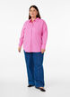 Loose long-sleeved shirt with stripes, Pink, Model image number 1