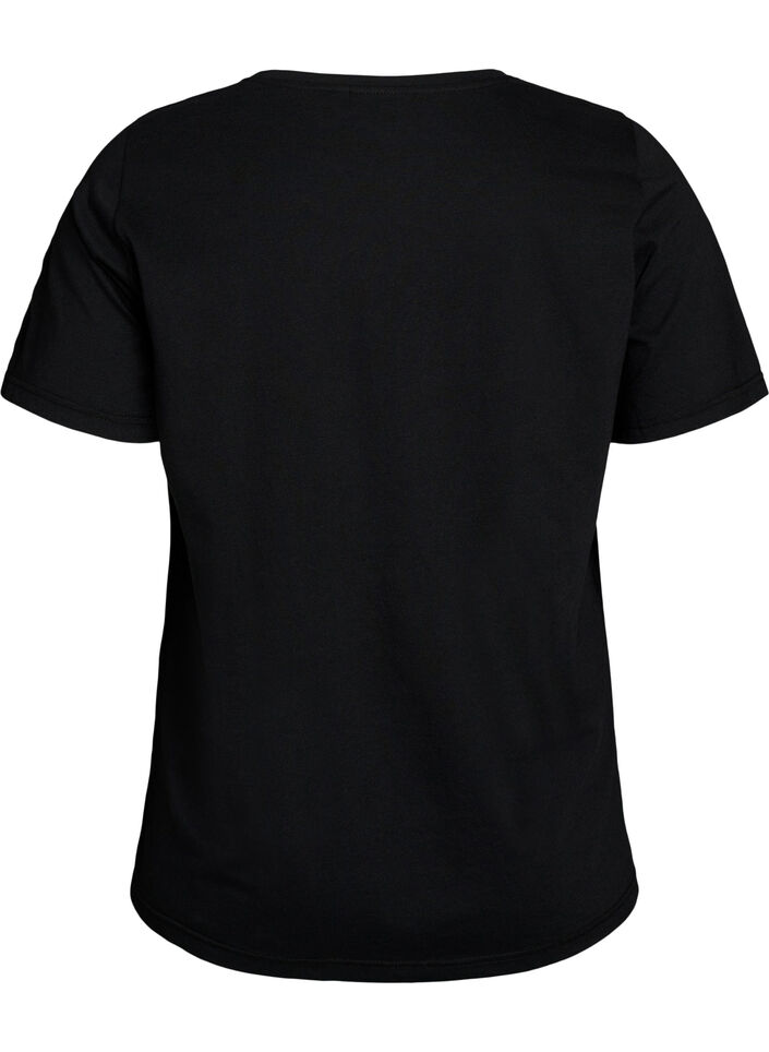 T-shirt with motif, Black, Packshot image number 1