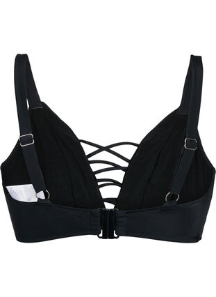 Bikini top with string detail, Black, Packshot image number 1