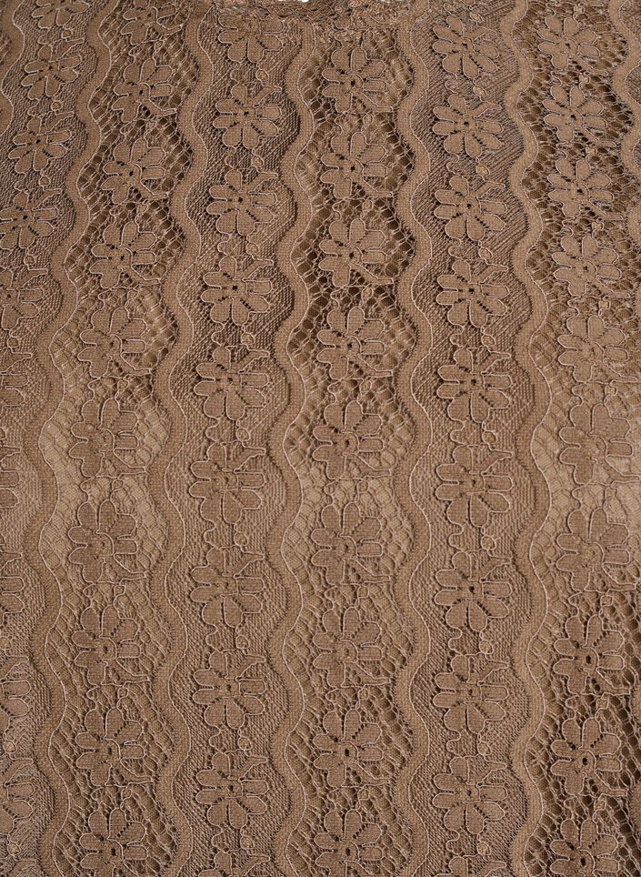 Lace top with ruffle details, Brown, Packshot image number 2