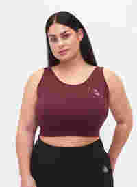 CORE, MID SUPPORT SPORTS BRA - Sports bra with v-back, Fig, Model