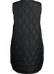 Long quilted gilet with press studs, Black, Packshot image number 1