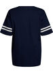 Sporty oversized college T-shirt, Blue, Packshot image number 1