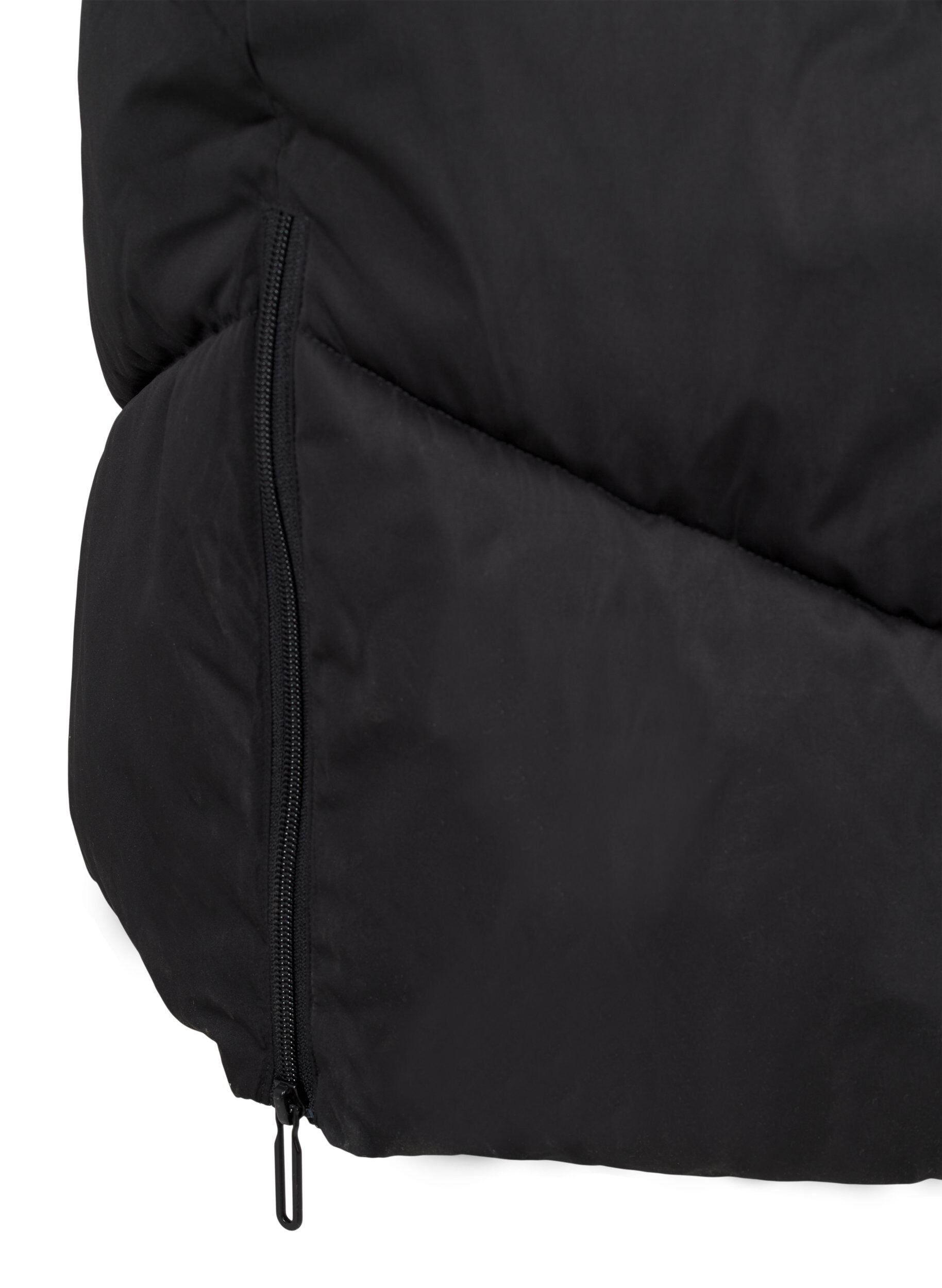 ZizzifashionLong puffer coat with hood and pockets, Black, Packshot image number 4