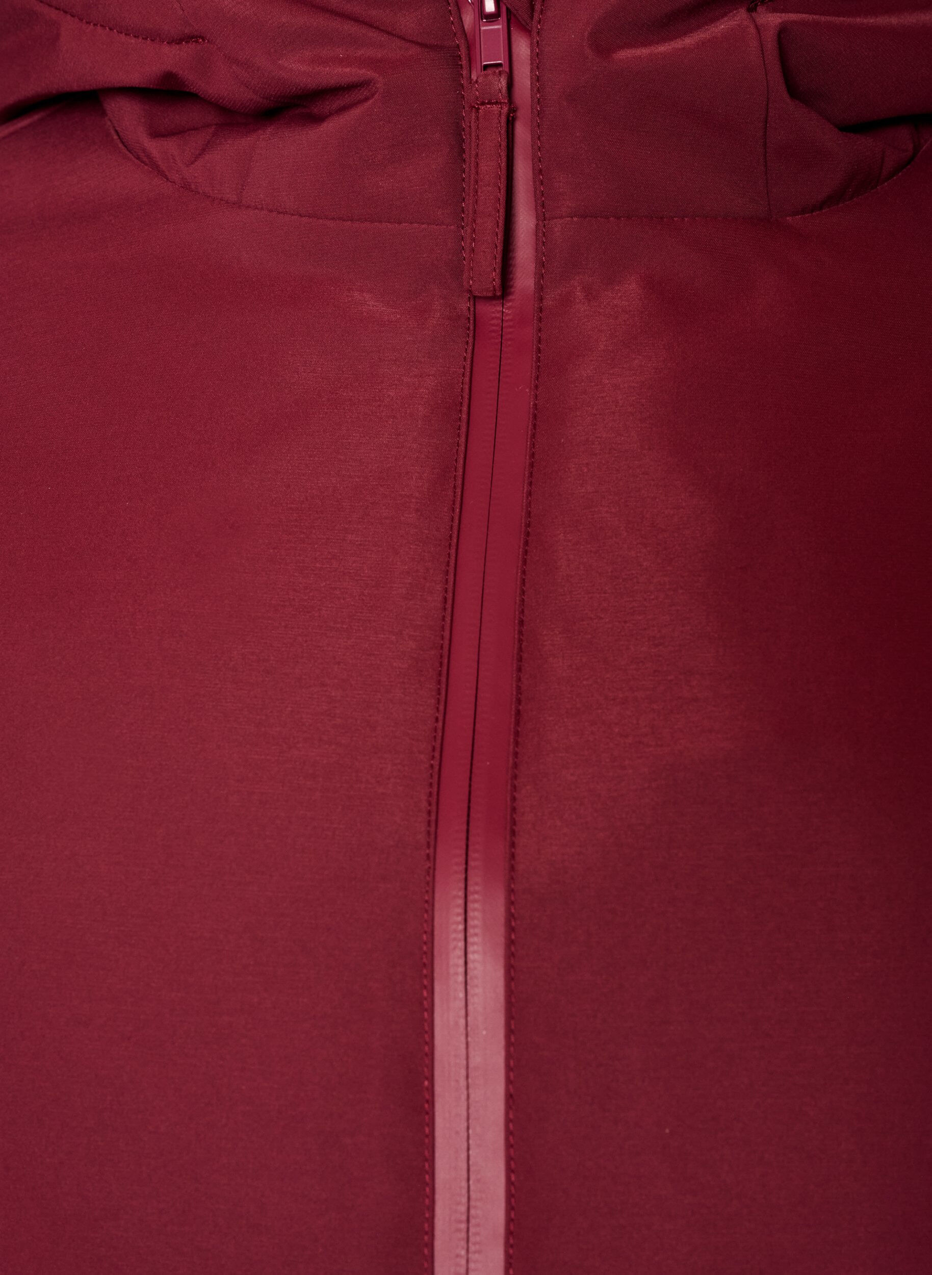 ZizzifashionWinter jacket with hood and adjustable waist, Red, Packshot image number 2