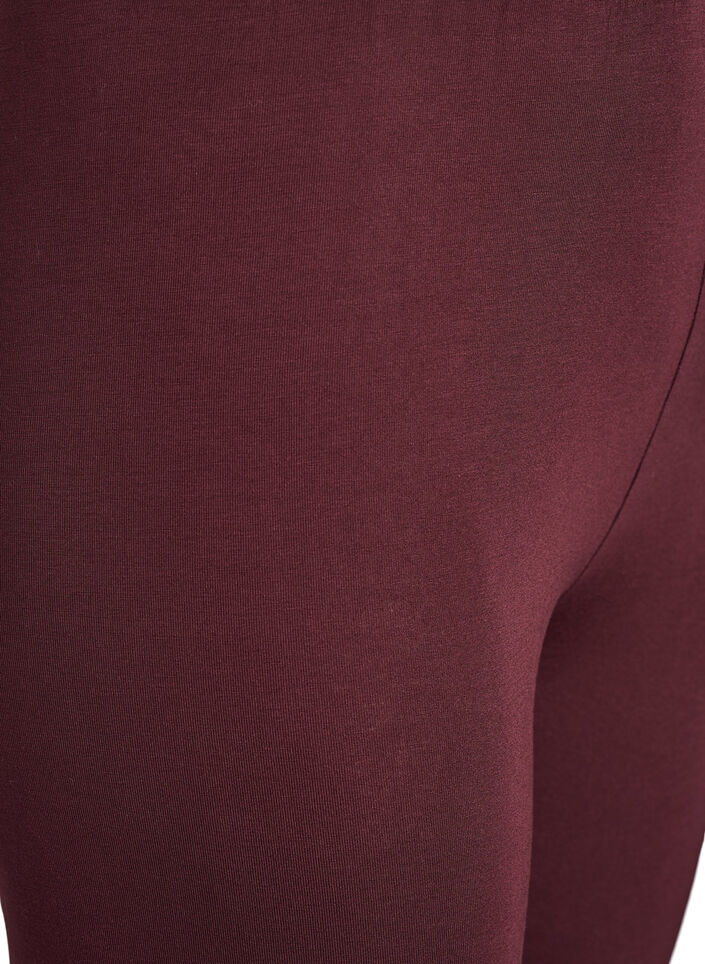Basic leggings in viscose, Dark Bordeaux, Packshot image number 2