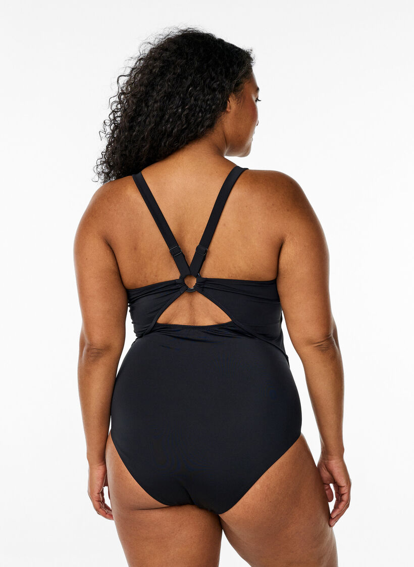 Swimsuit with back detail, Black, Model image number 1