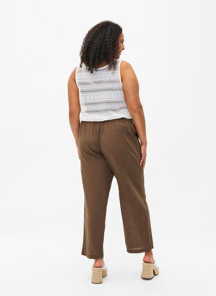 Loose pants in linen-cotton blend, Cub, Model image number 1