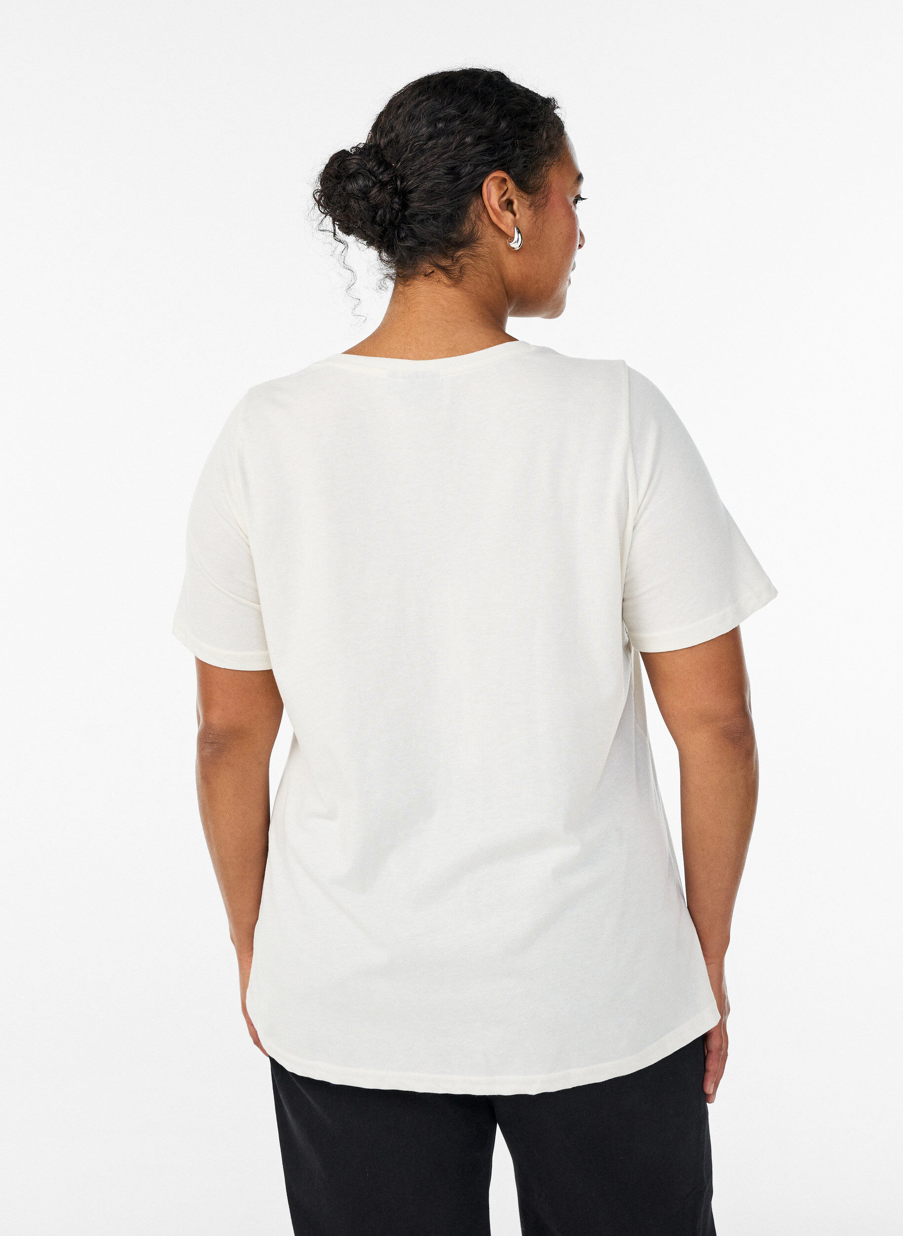 Zizzifashion T-shirt with motif, White, Model image number 2